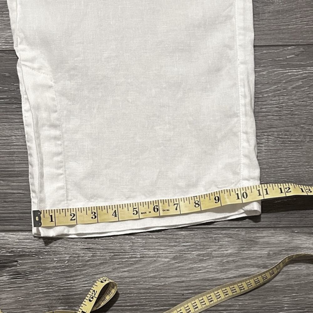 Athleta Women's Retreat Linen Wide Leg Pant Color White Size Large - Picture 13 of 13